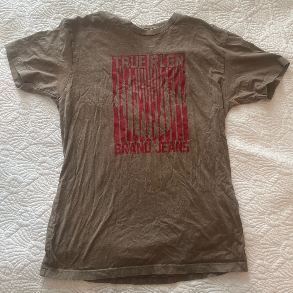 Medium True Religion Brown Graphic Tee Cotton